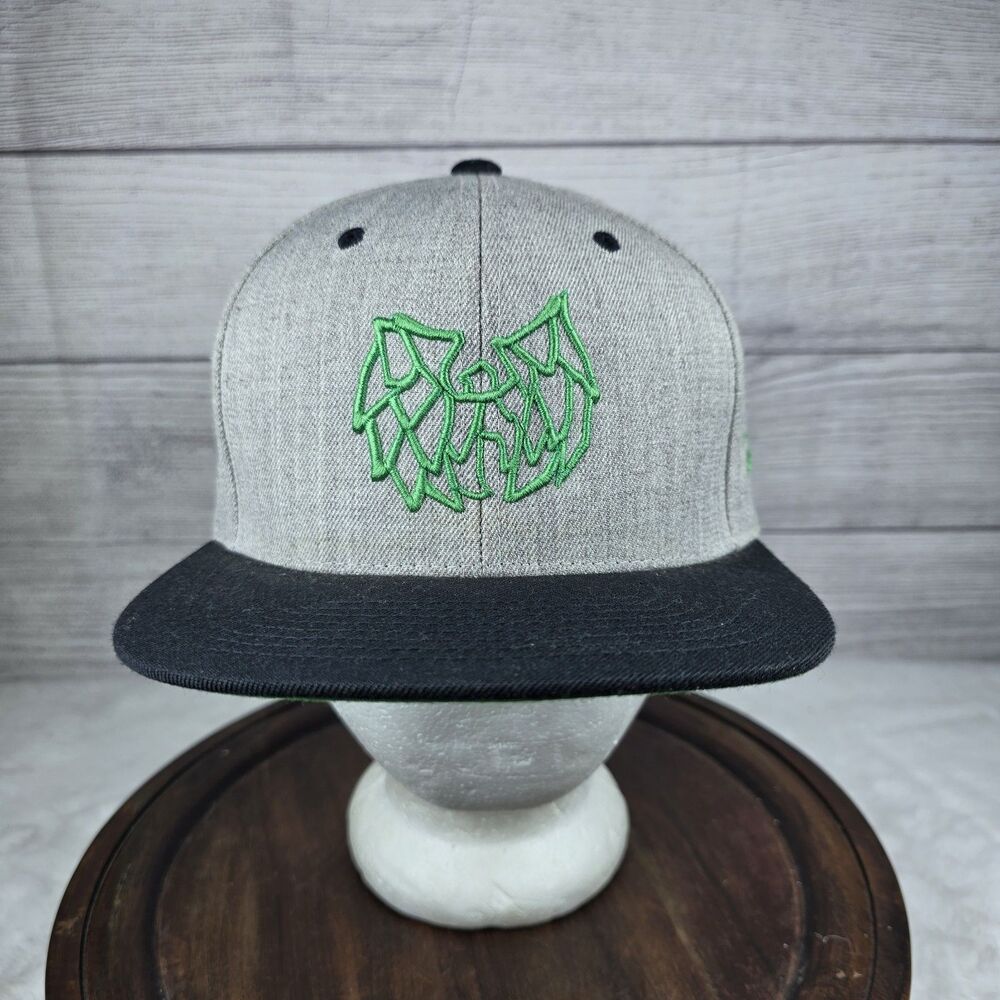 Wu-Tang Clan VTG Raised 3D Logo Gray/Black Embroidered Snapback Hat Hip-Hop Rap